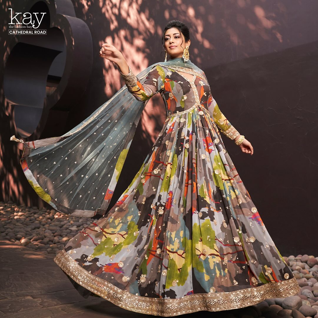  Printed Alia Cut Anarkali.